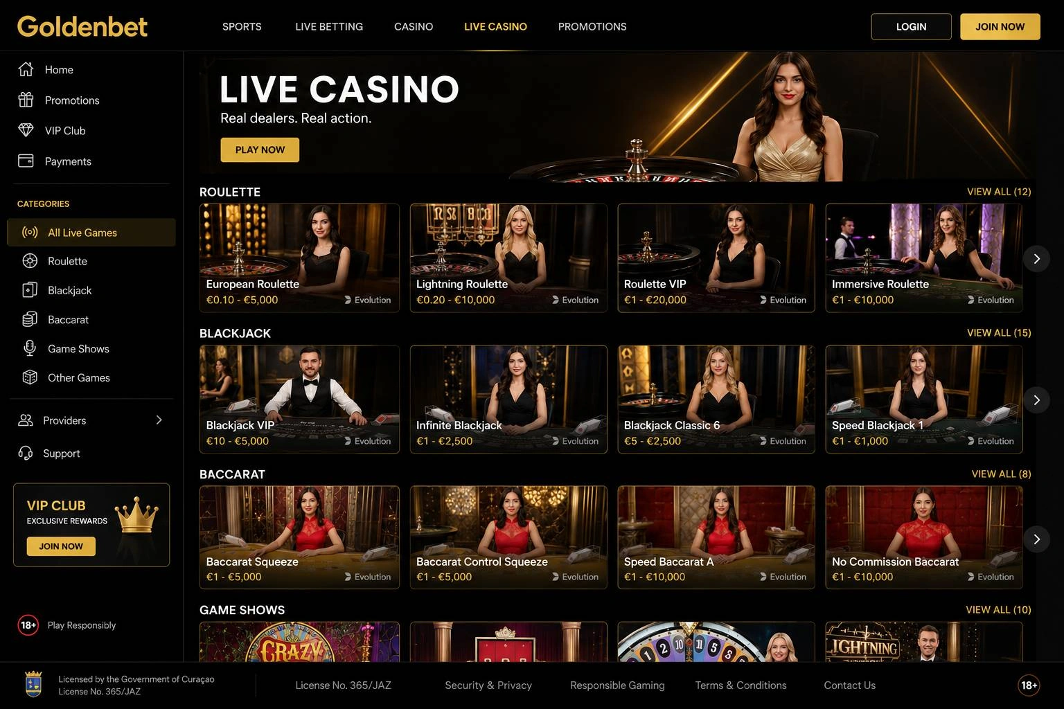 Non GamStop live casino UK: real dealers and table games